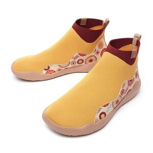 UIN Women's Shoes High Top Knitted Boots Sneaker (Rudbeckia II Madrid II )